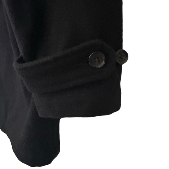BROOKS BROTHERS BLACK WOOL COAT SIZE LARGE - Picture 7 of 12